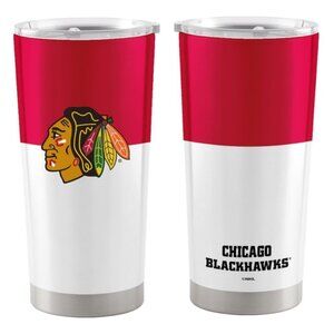 NHL Chicago Blackhawks Hockey 20 oz Colorblock Stainless Steel Tumbler & Lid